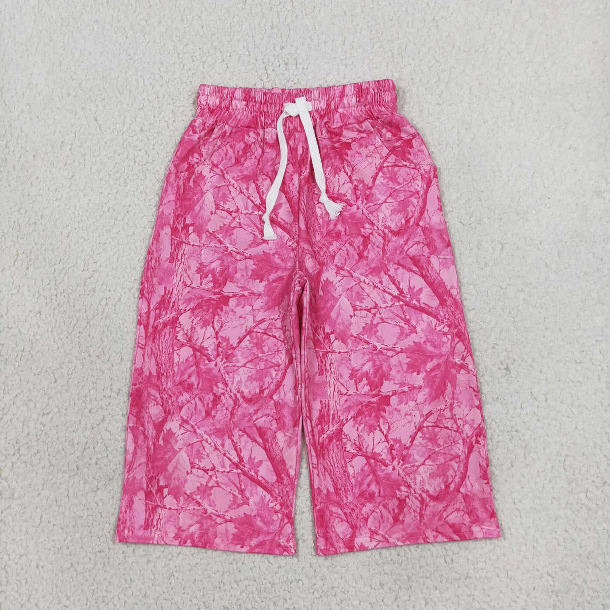 Baby Girls Kids Leaves Pockets Pink Pants Bottom Camo Clothes RTS