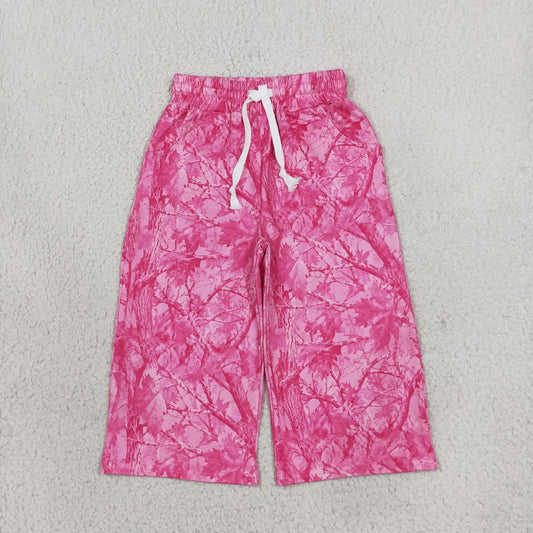 Baby Girls Kids Leaves Pockets Pink Pants Bottom Camo Clothes RTS