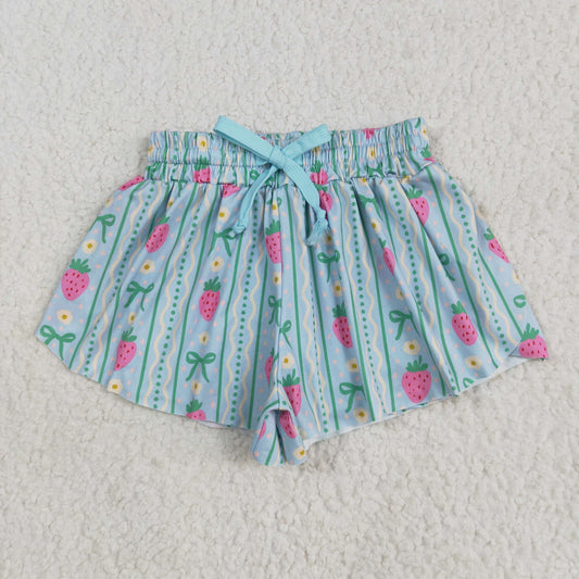 Baby Girl Strawberry Bows Shorts Bottoms RTS
