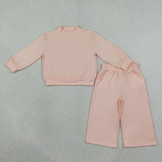 Baby Girl Kids Long Sleeves Shirt Pockets Pants Cotton Set Clothes RTS