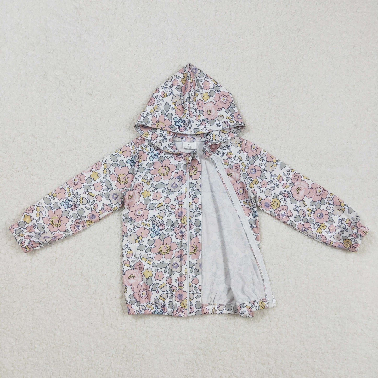 Baby Girl Kids Long Sleeves Flower Zipper Hoodie Shirt Coat RTS