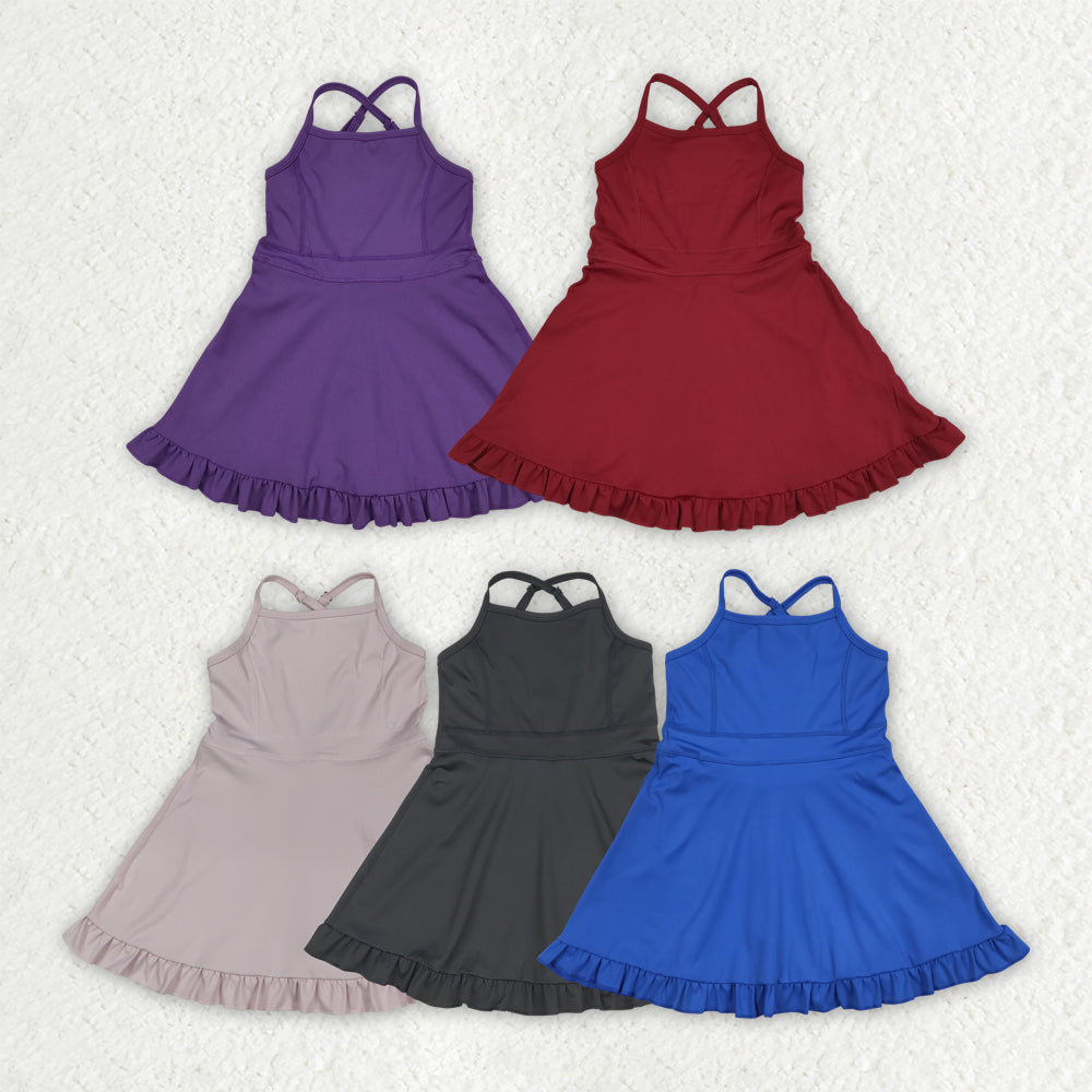 Baby Girl Toddler Sleeveless Yoga Active Sibling Knee Length Dress RTS