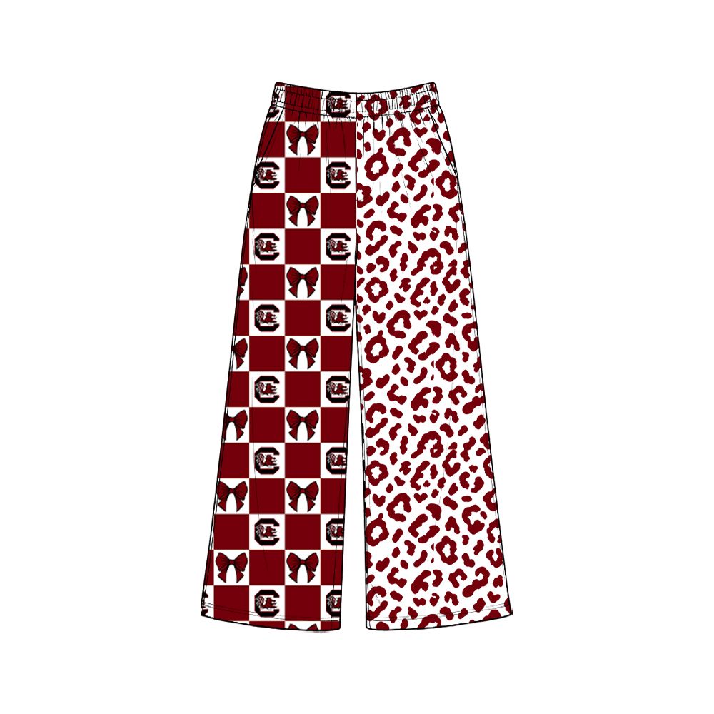 ( Moq 5 ) Preorder Adult Women Bows Chicken Leopard Pockets Pants Bottoms Team Clothes