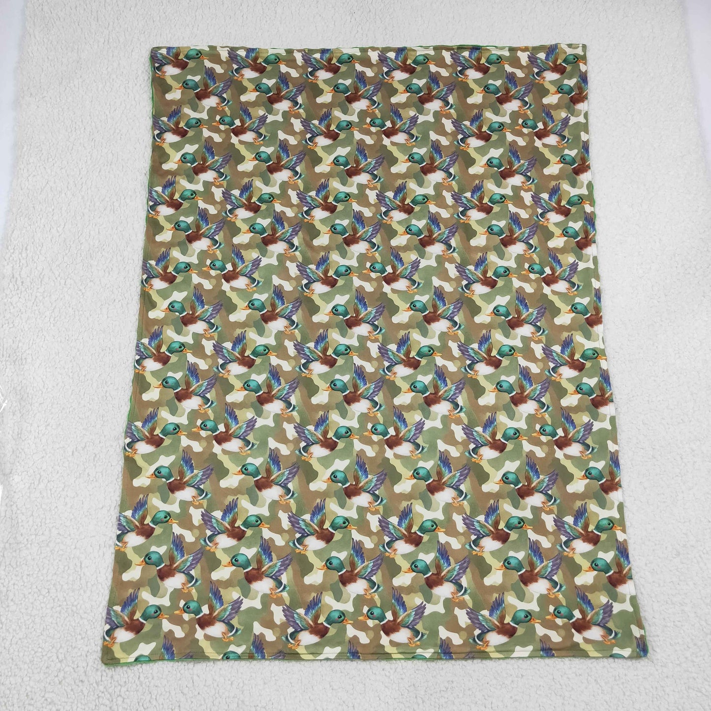 Baby Boys Toddler Ducks Camo Green Blanket RTS