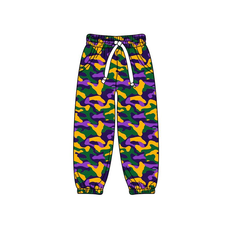 ( Moq 5 ) Baby Boys Kids Mardi Gras Pockets Pants Bottoms Camo Clothes