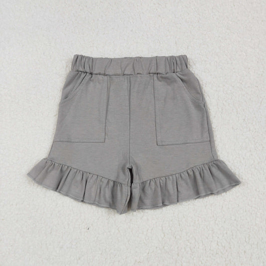 Baby Girl Pockets Cotton Ruffle Shorts Bottoms RTS