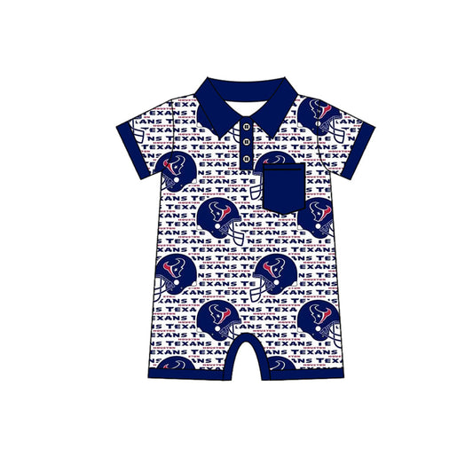 Baby Boy Infant Short Sleeves Cow Team Buttons Romper Moq 5