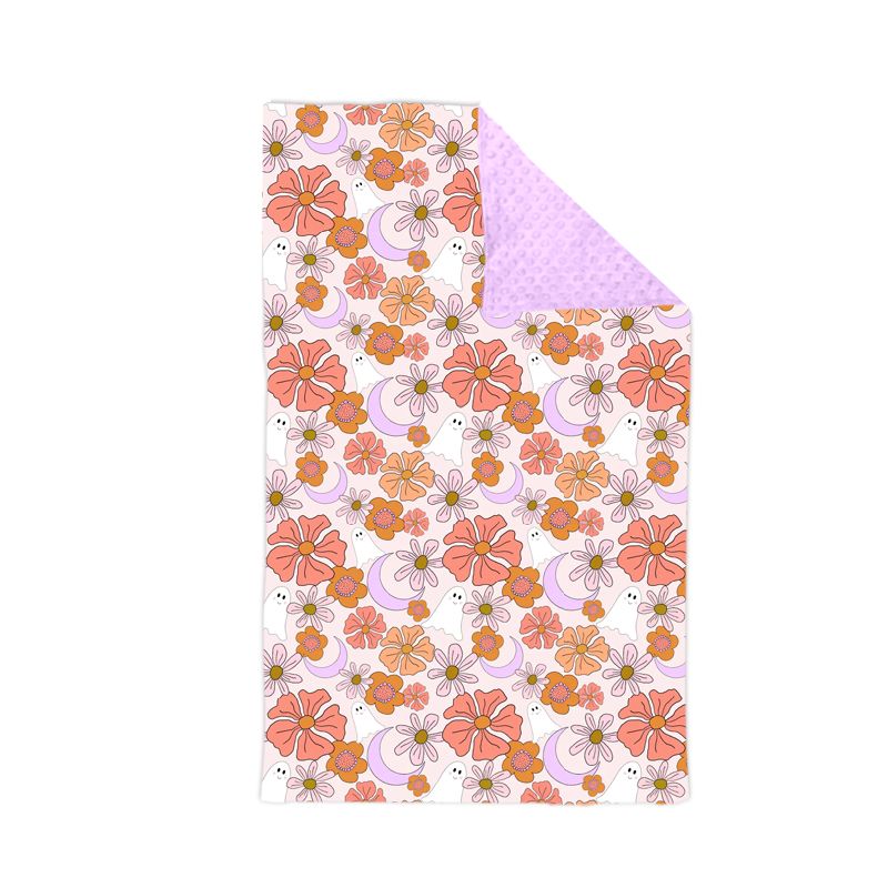 ( Moq 5 ) Preorder Baby Girls Kids Ghosts Flower Halloween Blanket