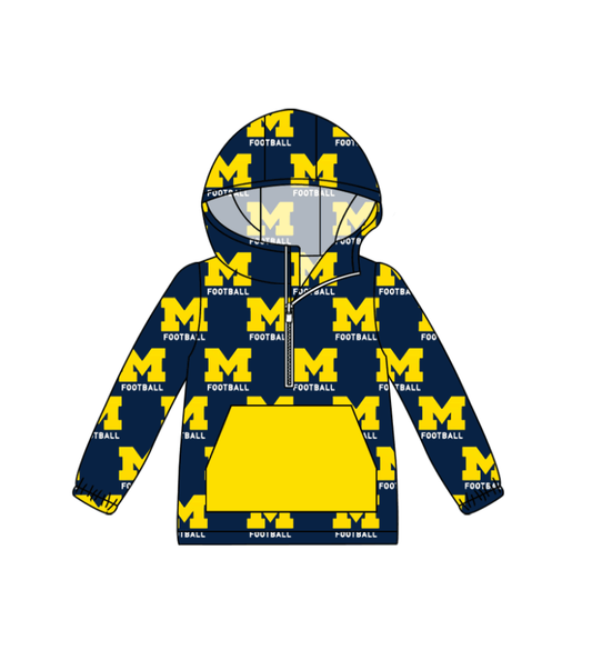 Baby Boy Long Sleeves M Football Team Hoodie Shirt Moq 5