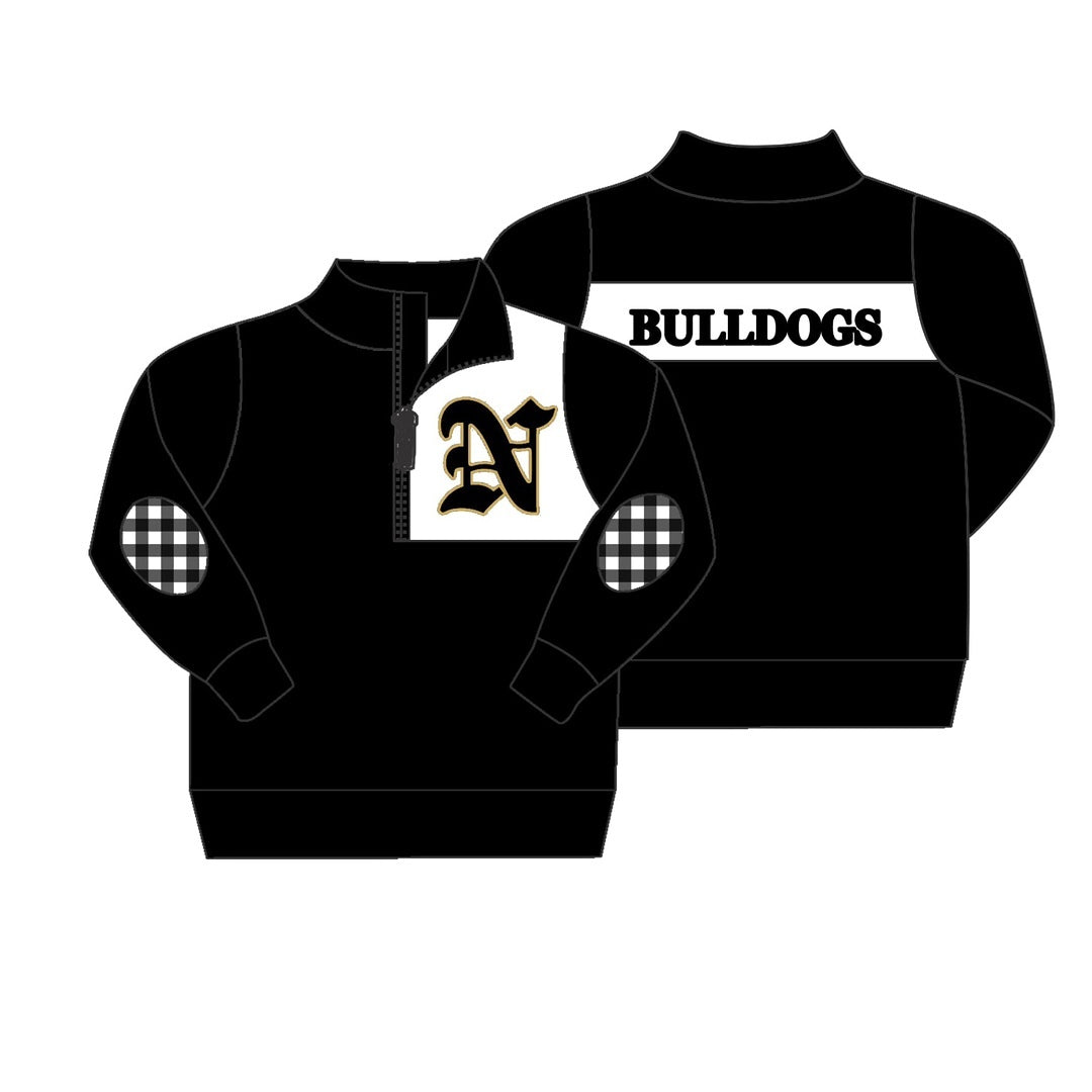 Baby Boy Black Long Sleeves N Team Ruffle Shirt ( Moq5 )