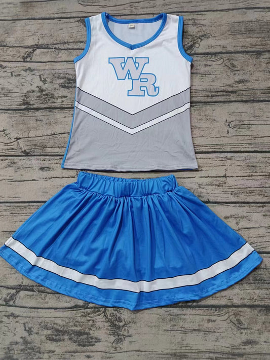 Baby Girl WR Team Tops Shorts Skirt Outfit Clothes Blue Set
