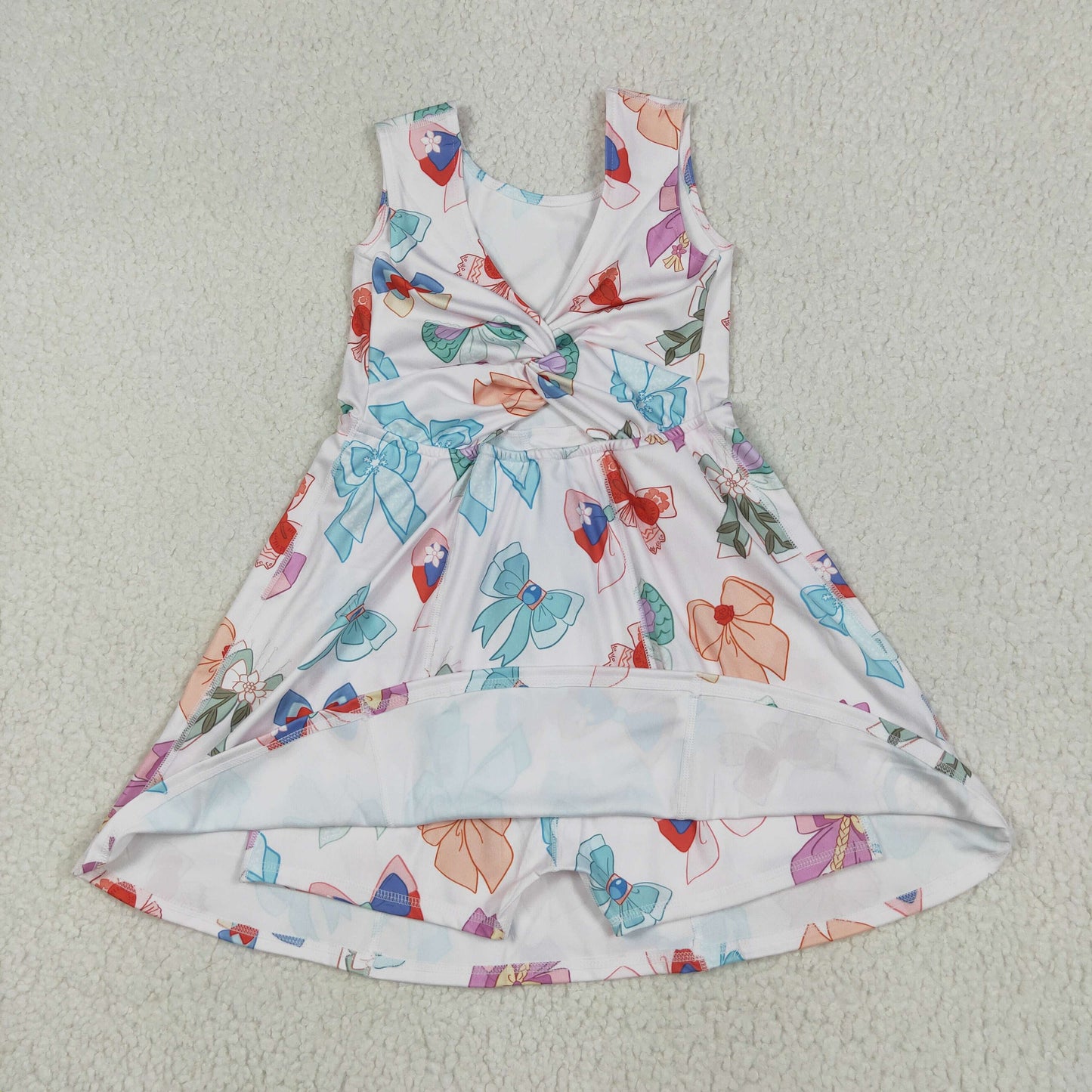 Baby Girl Princess Bows Yoga Active Wear With Shorts Dress RTS