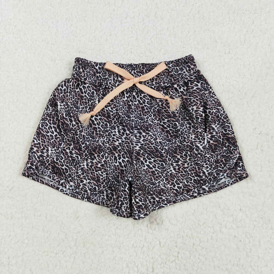 Baby Girl Leopard Yoga Active Wear Bottoms Shorts RTS