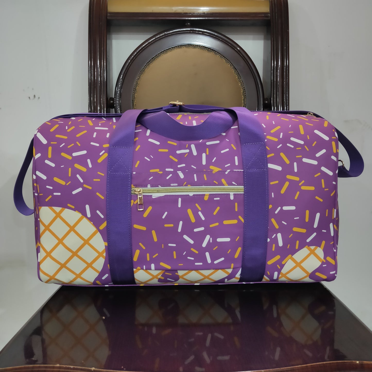 Baby Toddler Kids Adult Plaid Travel Package Purple Gym Bags RTS