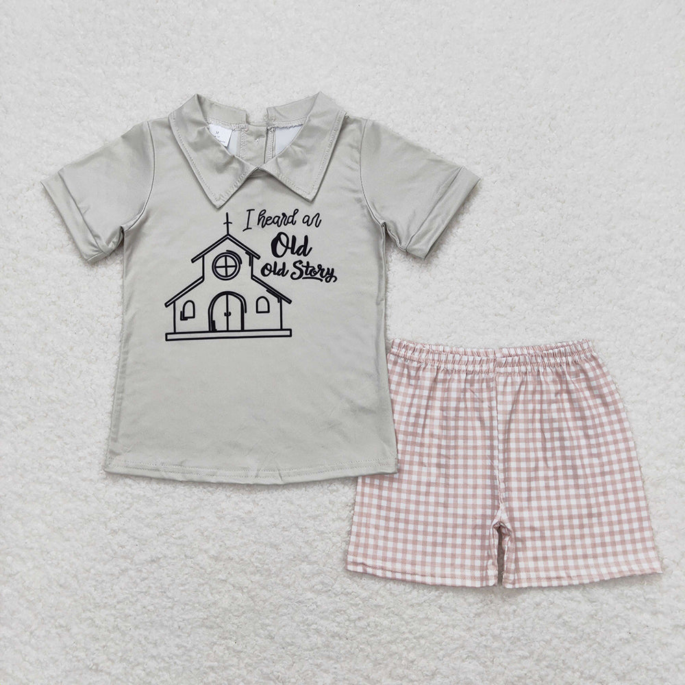 Baby Boy Girl Short Sleeves Old Story Summer Sibling Outfits Clothes Sets
