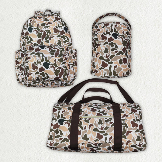 Baby Kids Adult Deer Ducks Dogs Sibling Camo Backpack Basket Gym Bags RTS
