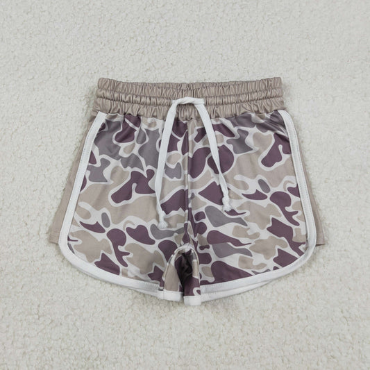 Baby Girls Kids Dark Grey Camo Pattern Shorts Bottoms RTS