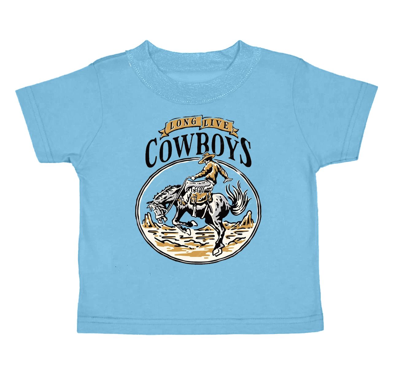 Moq 3 Pre-order BT0516 Baby Boy Short Sleeves Cowboys Western Blue Shirt Tops