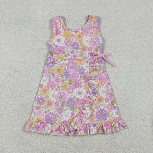 Baby Girls Kids Sleeveless Flower Shorts Yoga Active Sleeveless Dress RTS
