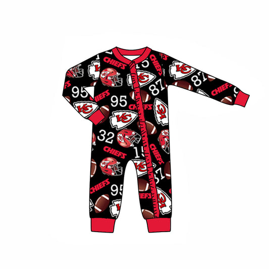 Baby Girl Long Sleeves KC Team Fall Sleeper Zipper Romper