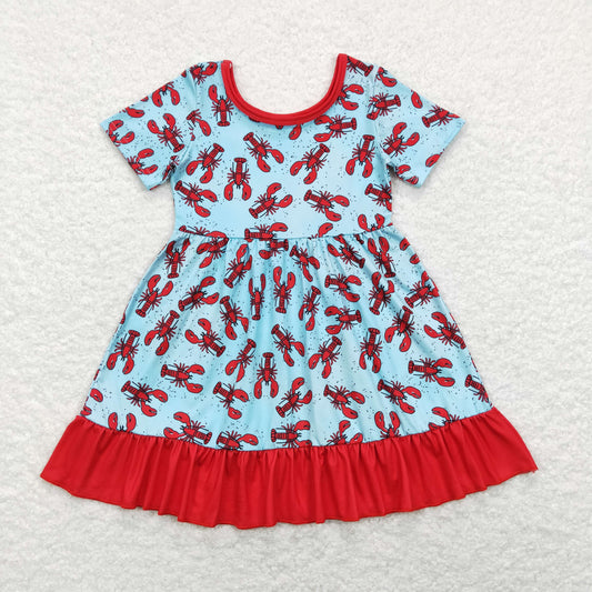 GSD0486 Baby Girl Short Sleeves Crawfish Dress