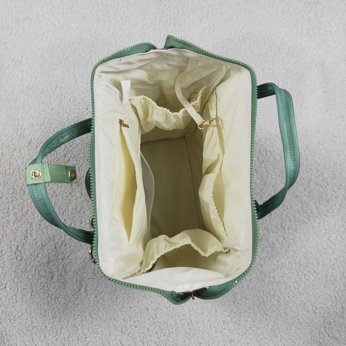 Baby Boys Kids Duck Camo Print Zipper Green Backpack School Bag RTS