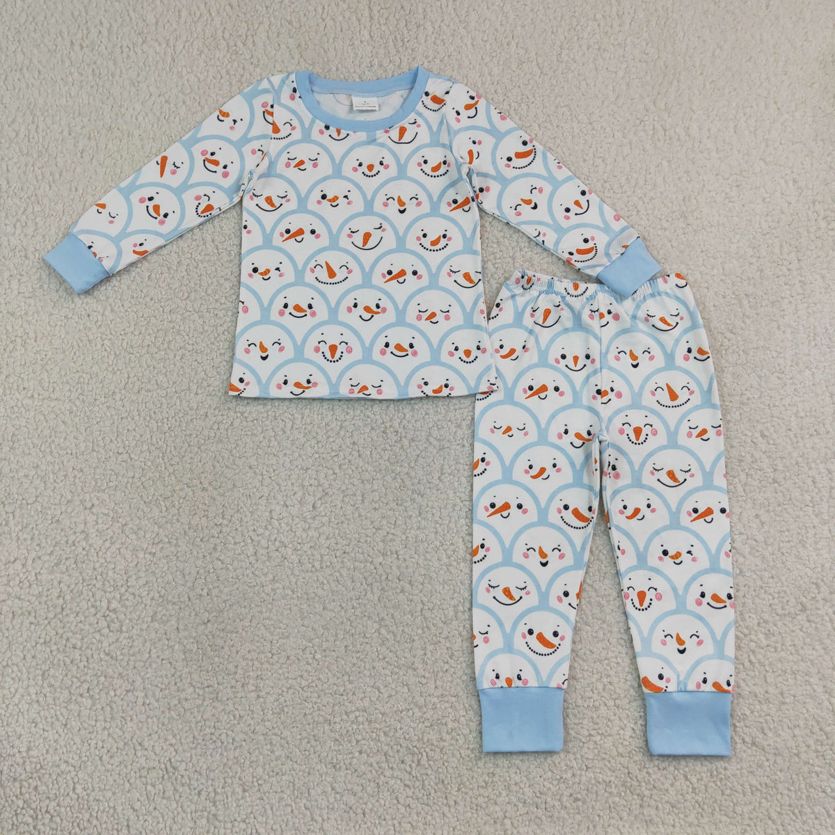 Baby Boy Kids Long Sleeves Shirt Pants Christmas Set Blue Pajamas Clothes RTS