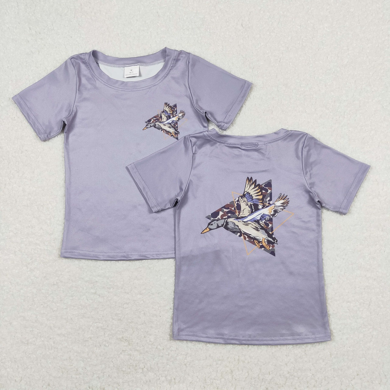 Colors (9-11) Baby Boy Short Sleeves Dog Deer Ducks Sibling Hunting Shirt Tops
