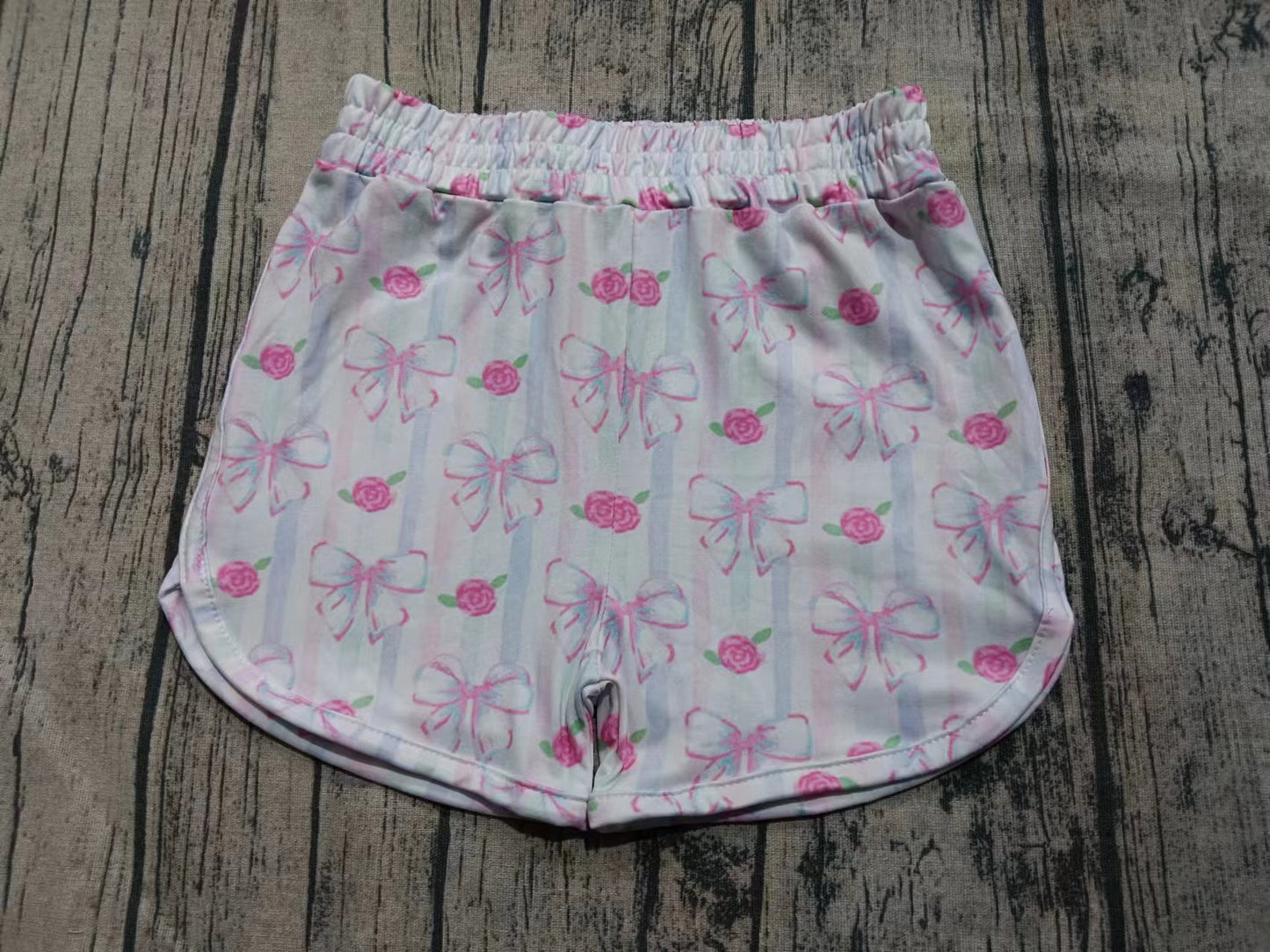 ( Moq 5 ) Baby Girl Summer Flower Bows Shorts Bottoms