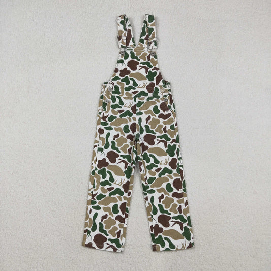 Baby Boys Kids Deer Green Camo Hunting Denim Overall Jumpsuit RTS