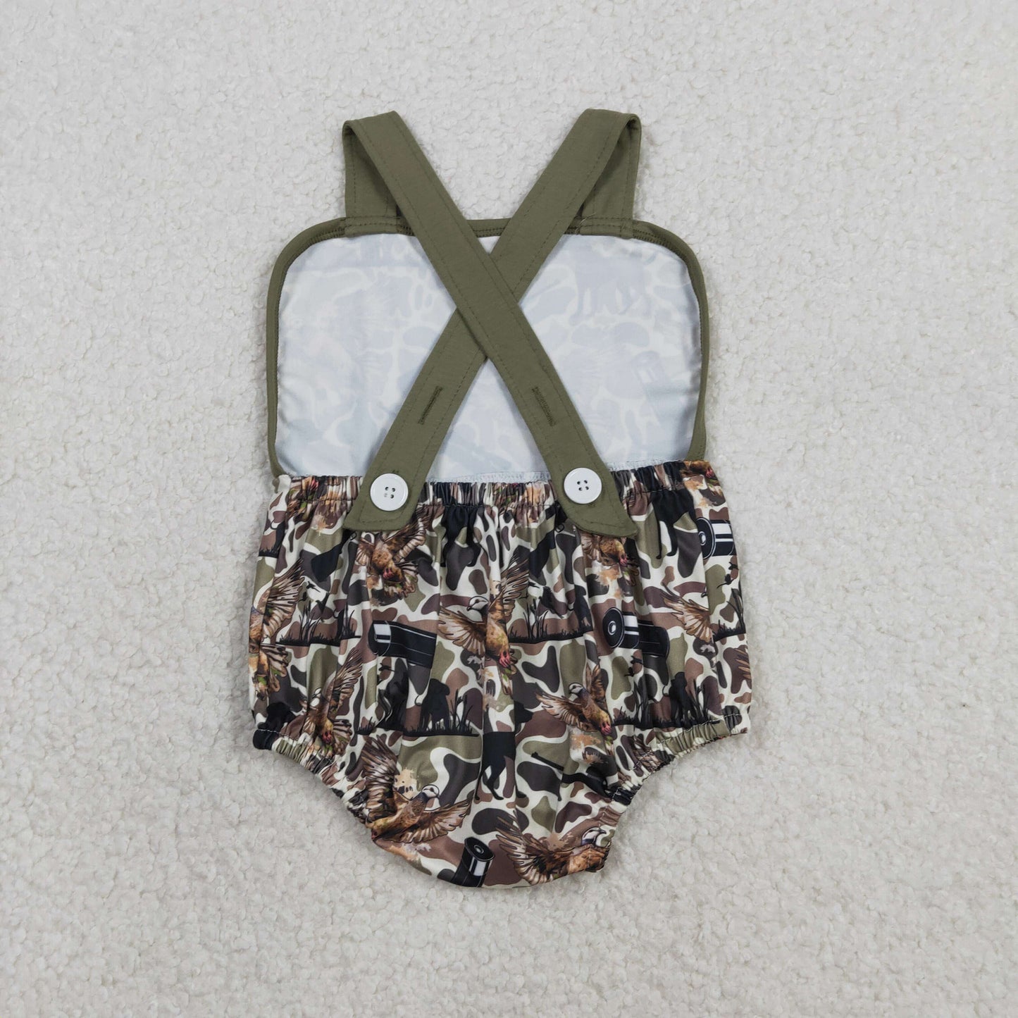 Baby Boys Kids Short Sleeves Shirt Ducks Dogs Camo Pockets Shorts Hunting Clothes Set RTS