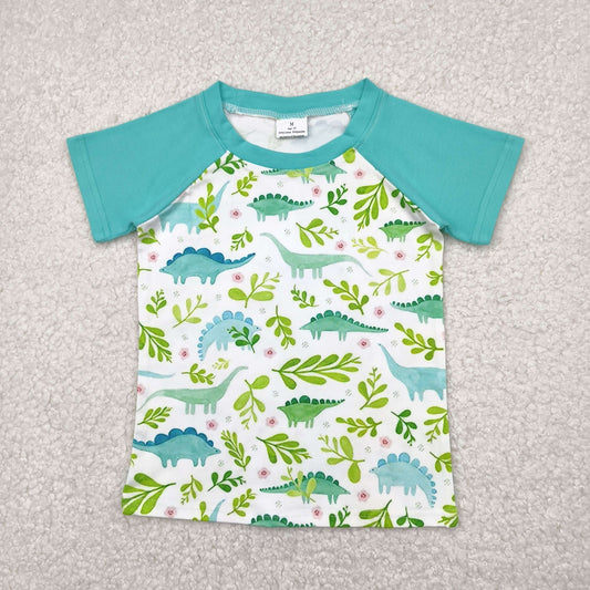 Promotion Baby Boy Short Sleeves Dinosaurs Summer Shirt Tops RTS
