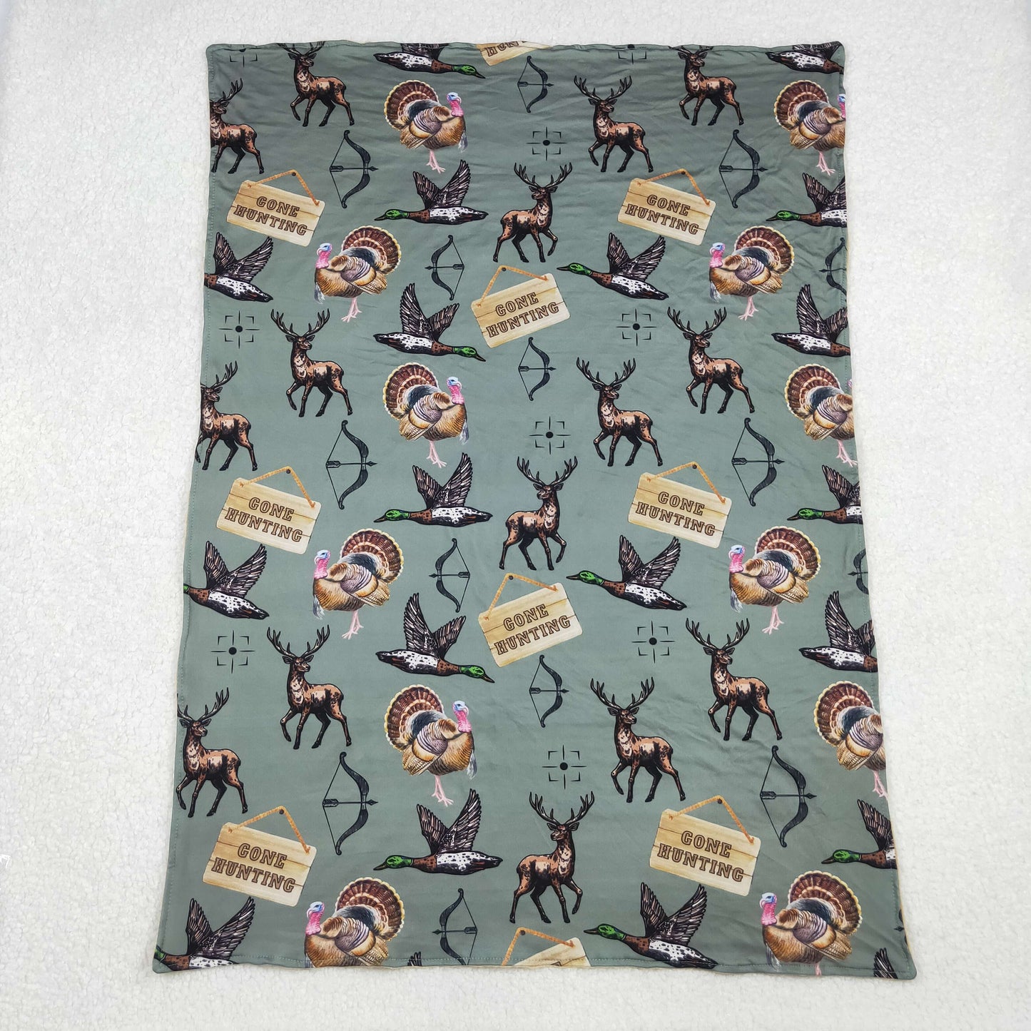Baby Kids Boys Hunting Deer Ducks Blanket RTS