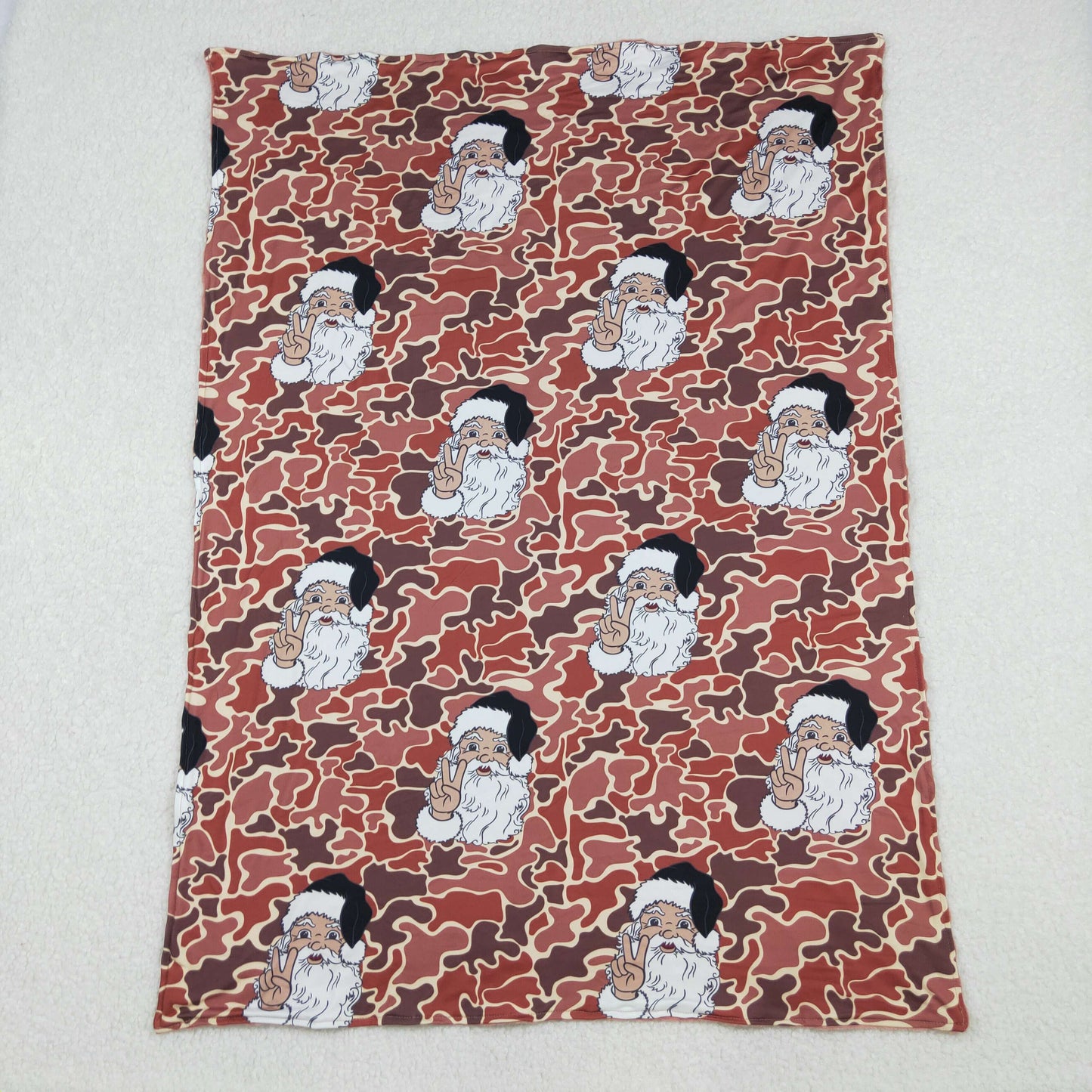 Baby Kids Christmas Santa Camo Blanket RTS