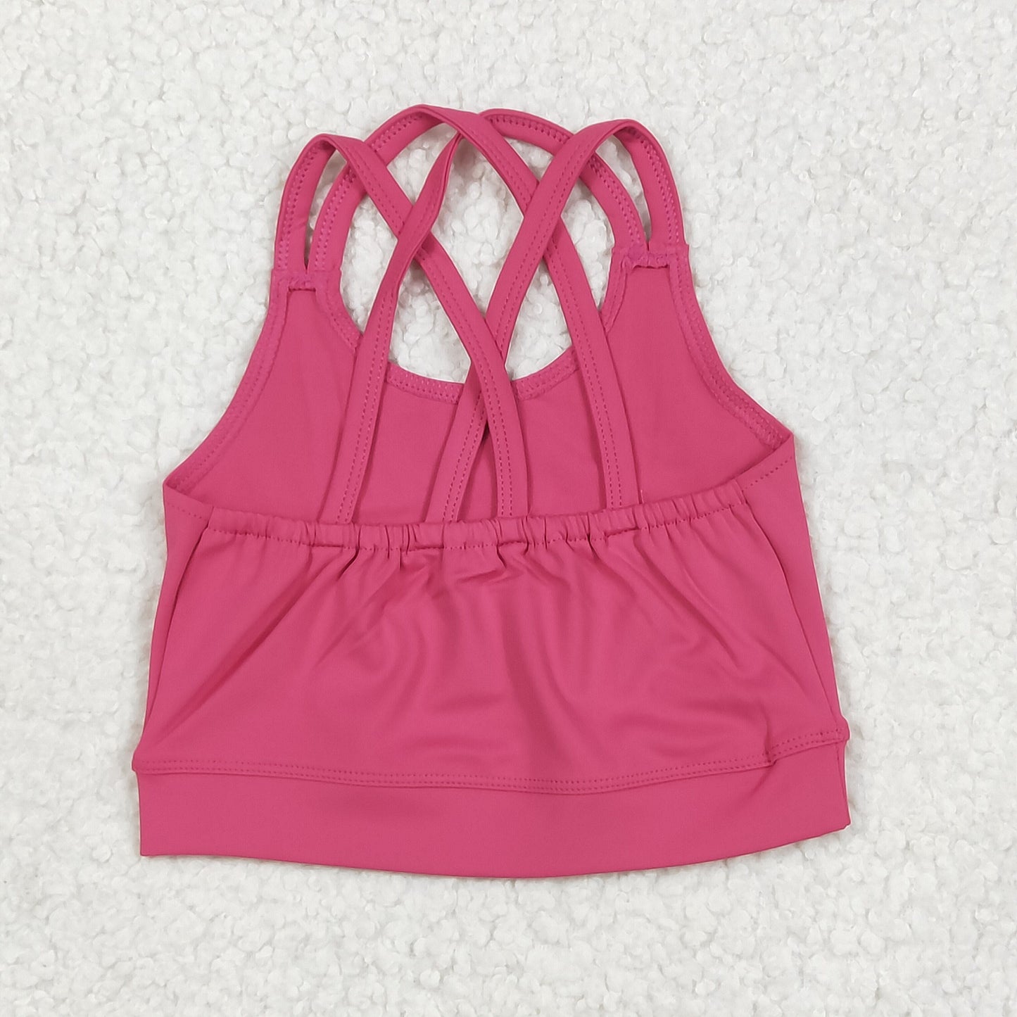 Baby Girl Hot Pink Straps Yoga Activewear Sports Vest Tops RTS
