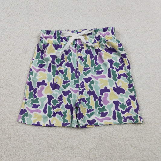Baby Boys Kids Mardi Gras Camo Pockets Shorts Bottom RTS
