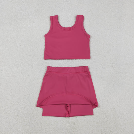 Baby Girl Sleeveless Watermelon Red Vest Tops Shorts Skirt Skort Yoga Active Set RTS