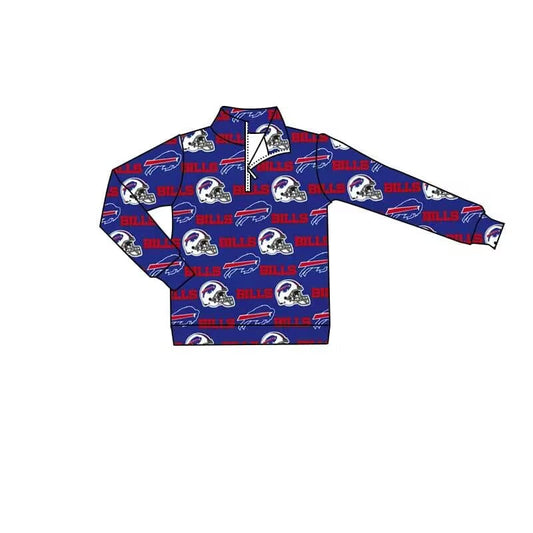 Baby Boy Long Sleeves Team Zipper Pullover Shirt Moq 5