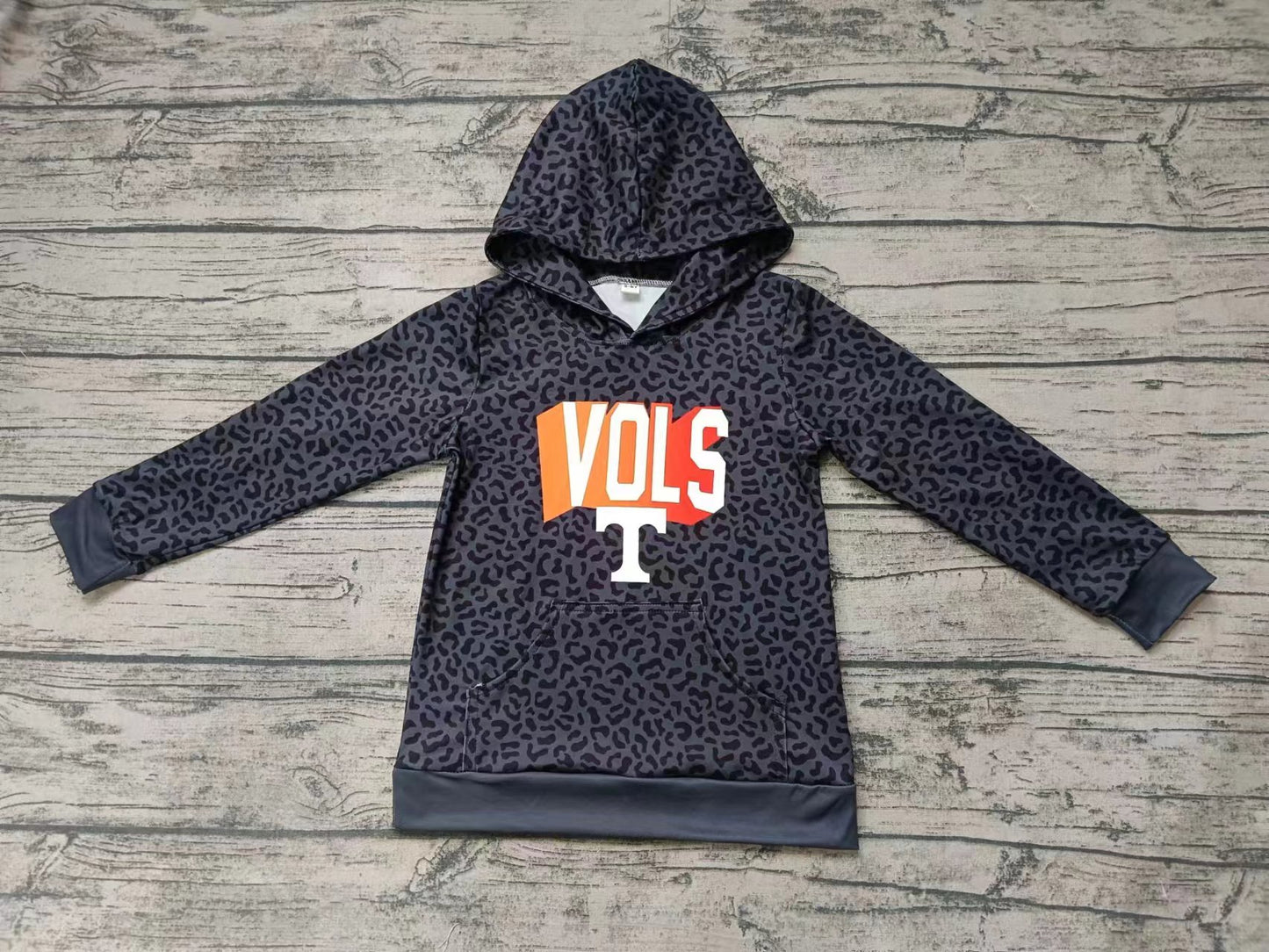 Baby Kids Toddler Long Sleeves Leopard Team Hoodie Shirt Tops Moq 5