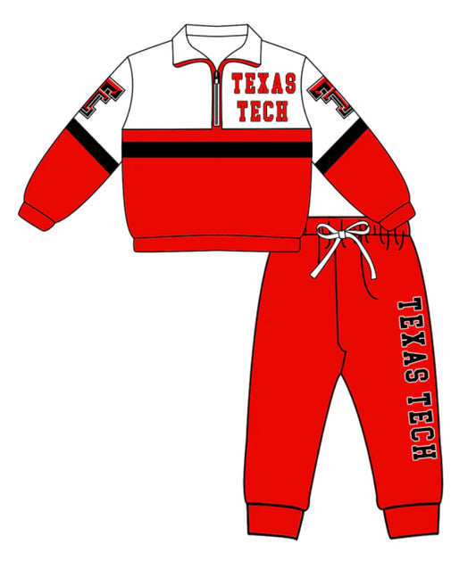 ( Moq 5 ) Baby Boys Kids Long Sleeves Zipper Shirt Jogger Pants TT Team Clothes Set