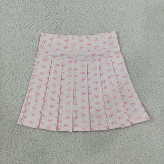 Baby Girls Kids Pink Bows Skirt Shorts Bottoms Yoga Active Clothes RTS