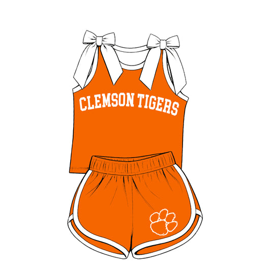 ( Moq 5 ) Sibling Baby Girls Kids Sleeveless Bows Shirt Shorts Team Set Clothes