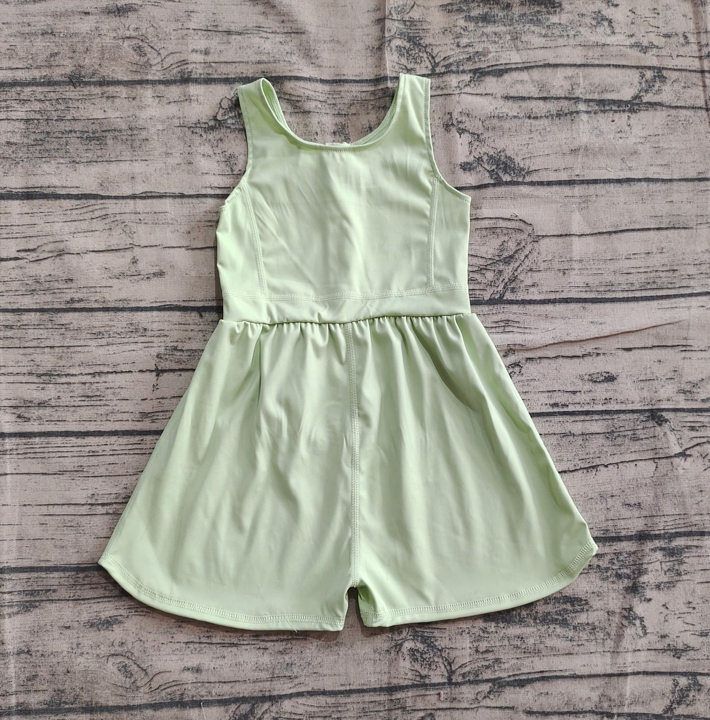 Baby Girl Sleeveless Light Green Yoga Active Jumpsuit RTS