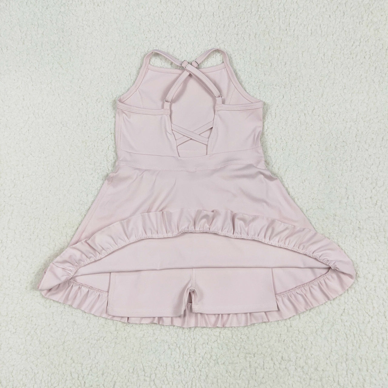 Baby Girl Pink Sleeveless Yoga Active Knee Length Dress RTS
