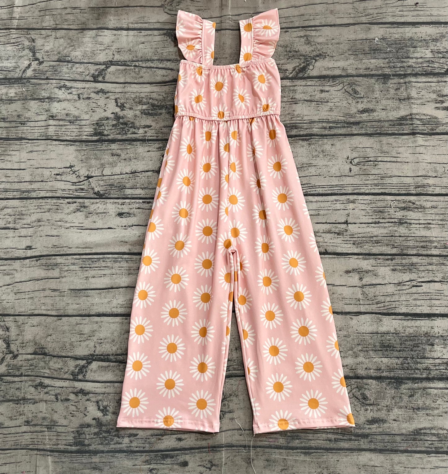 Baby Girl Short Sleeves Flower Pants Jumpsuit RTS