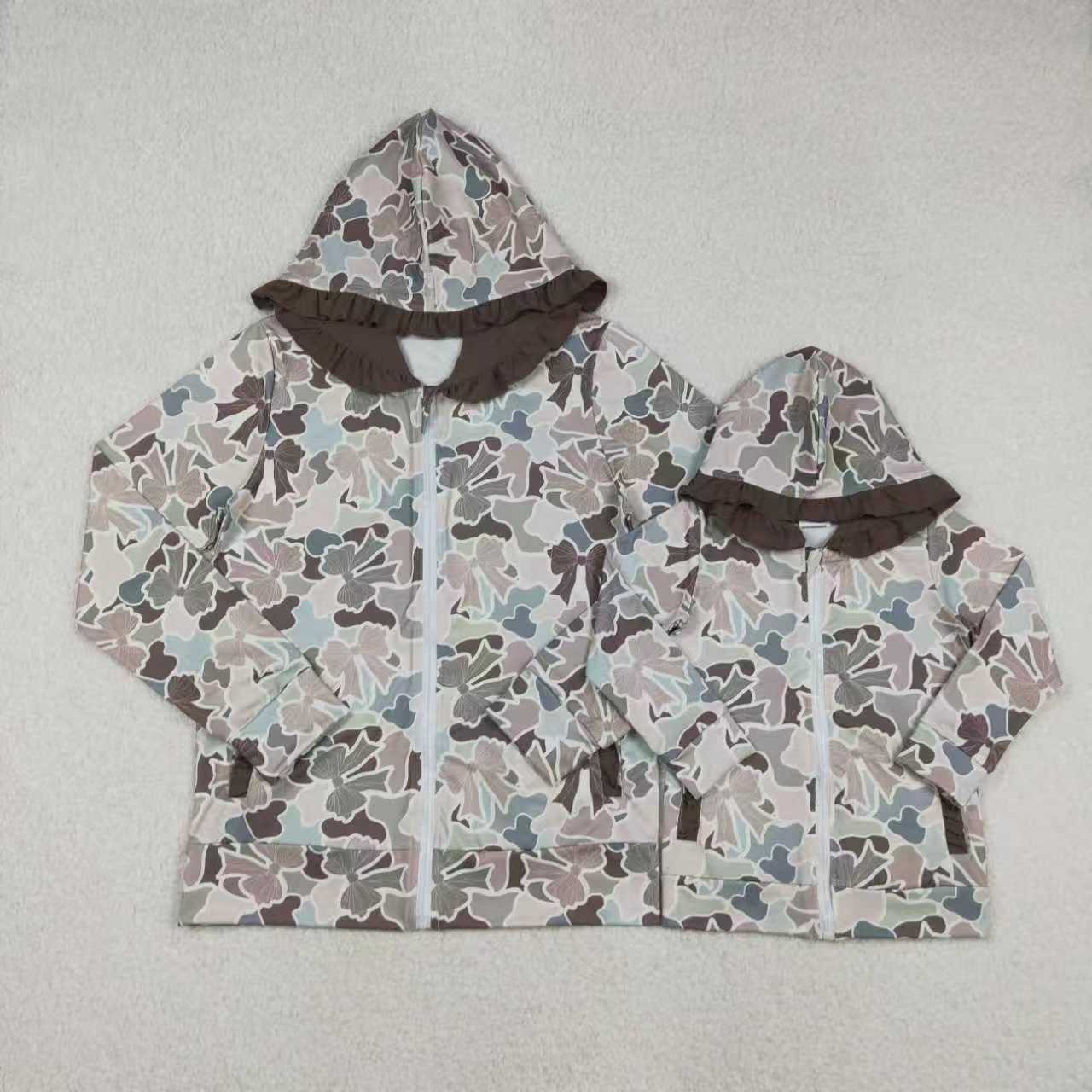 Sibling Baby Boys Adult Dogs Ducks Deer Camo Zipper Hoodie Pockets Hunting Coats Family RTS