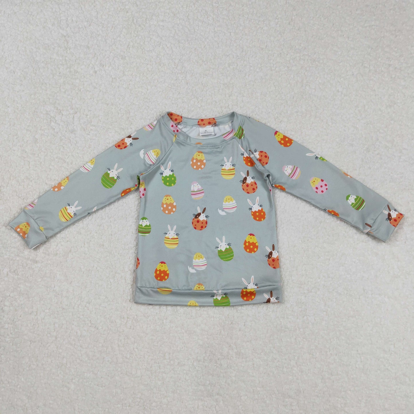 Baby Girl Long Sleeves Easter Rabbits Eggs Green Shirt Tops RTS