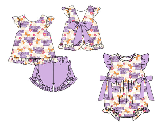 ( Moq 5 Each Style ) Baby Girls Kids Short Sleeves Mama's Girl Sibling Summer Romper Set