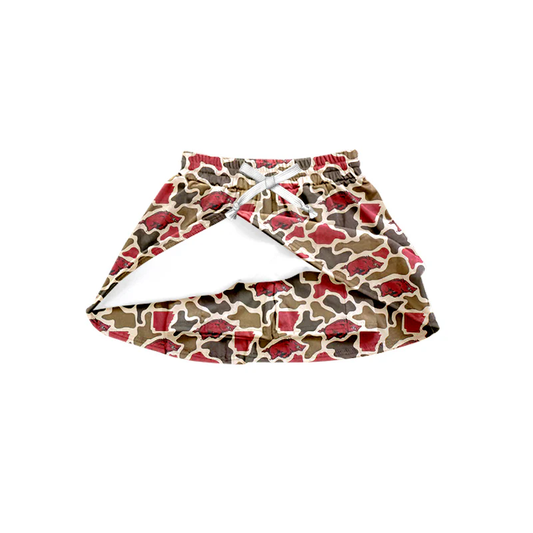 ( Moq 5 ) Baby Girls Toddler Southern Pigs Camo Team Shorts Skirt Bottom