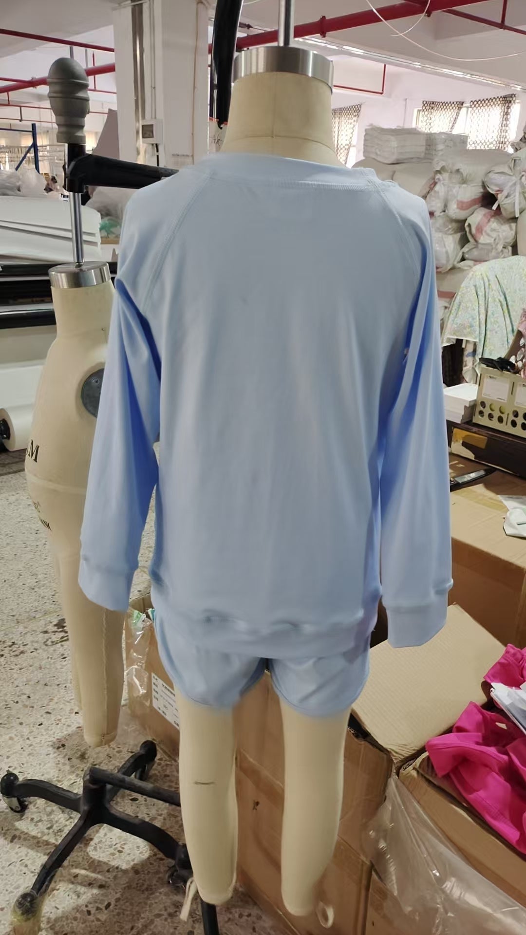 Baby Girl Toddler Purple Long Sleeves Yoga Shirt Shorts Athletic Clothes Set RTS